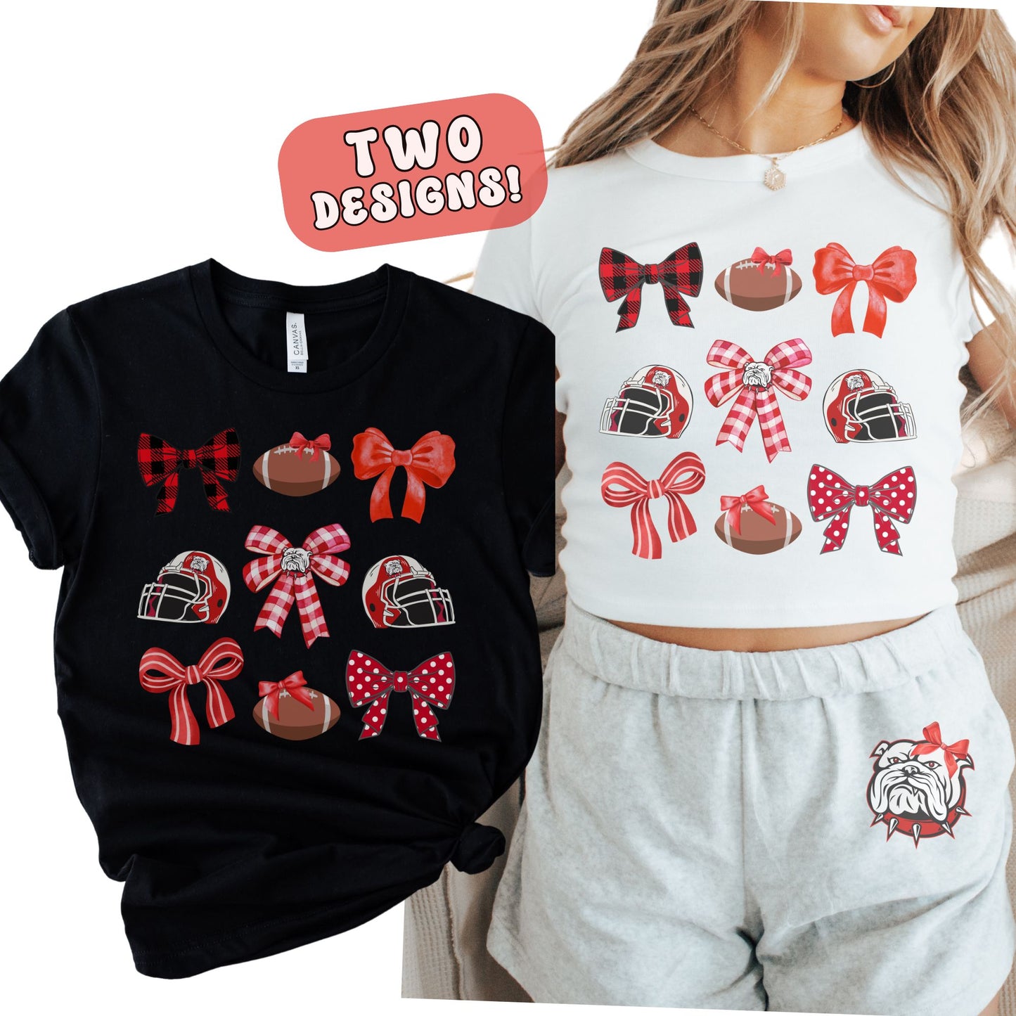 UGA, Georgia, Coquette, Bow, Game Day, PNG