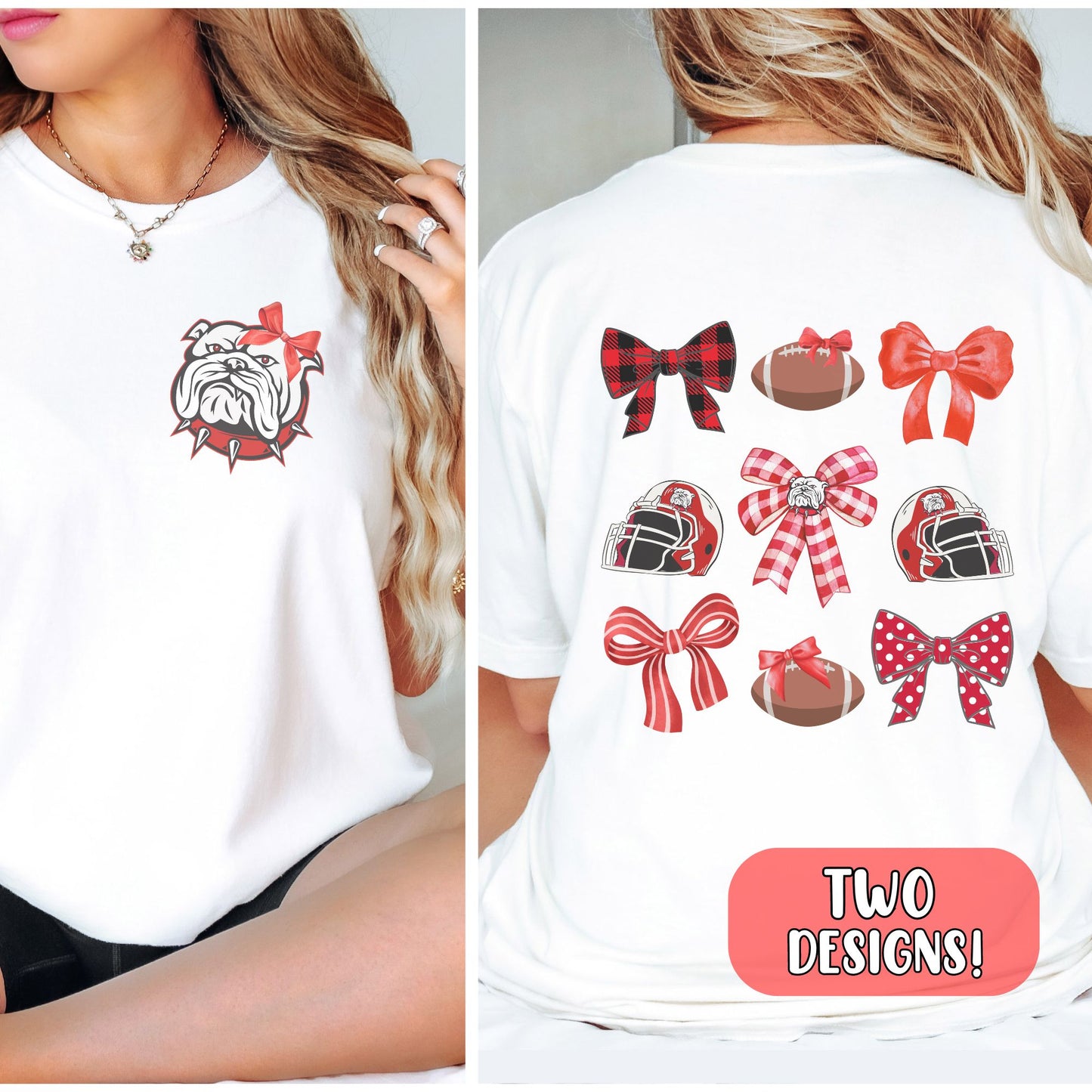 UGA, Georgia, Coquette, Bow, Game Day, PNG